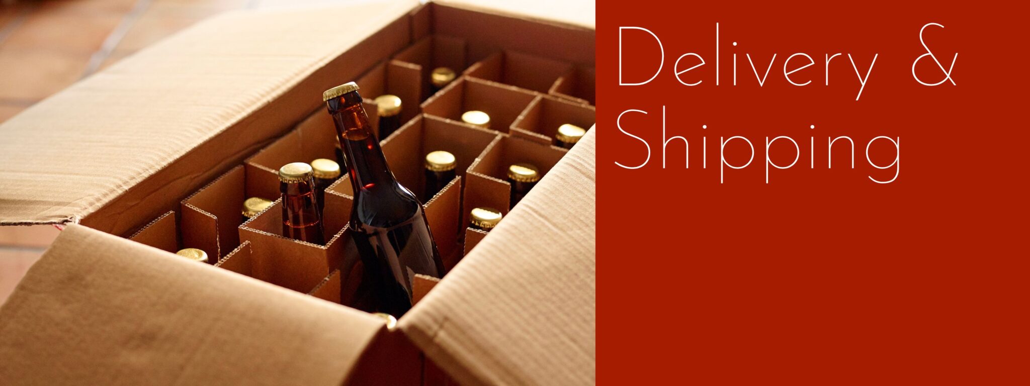 Delivery and Shipping - Tipples Header